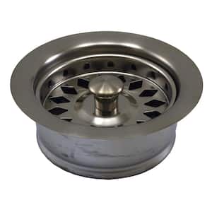 Push-In Kitchen Garbage Disposal Assembly (Flange/Stopper/Strainer) in Brushed Nickel