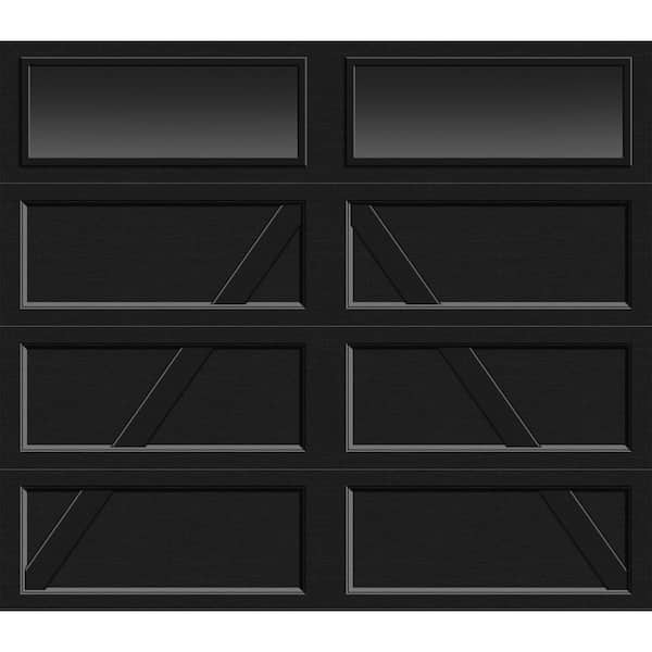 Clopay Bridgeport Steel Design A 8 ft. x 7 ft. Non-Insulated Black