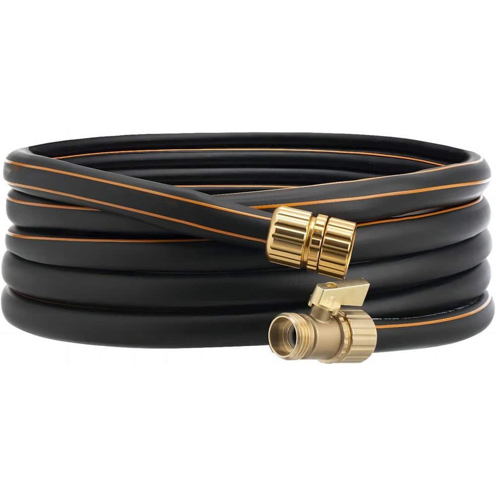 5/8 in. x 25 ft. Garden Hose, Male and Female Fittings with Shut Off Valve,