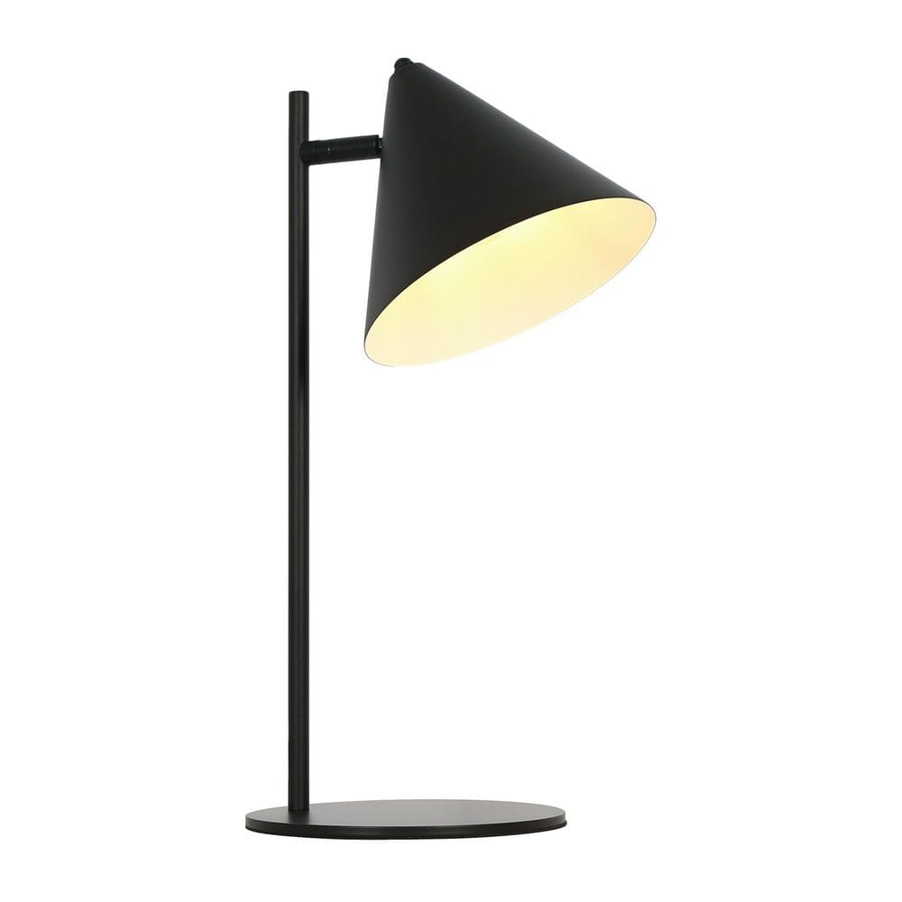 18.5 in. Black Modern Metal Task Table Lamp with Adjustable Cone Shade and White Interior for Bedroom,Living Room price history on PriceWatchPro