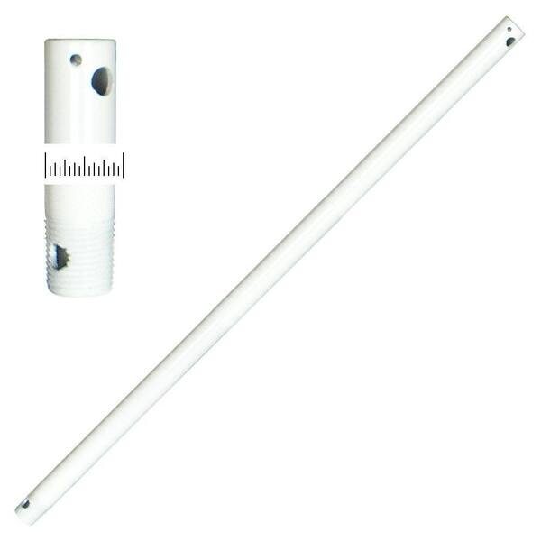 TroposAir 1/2 Dia 24 in. Pure White Extension Downrod