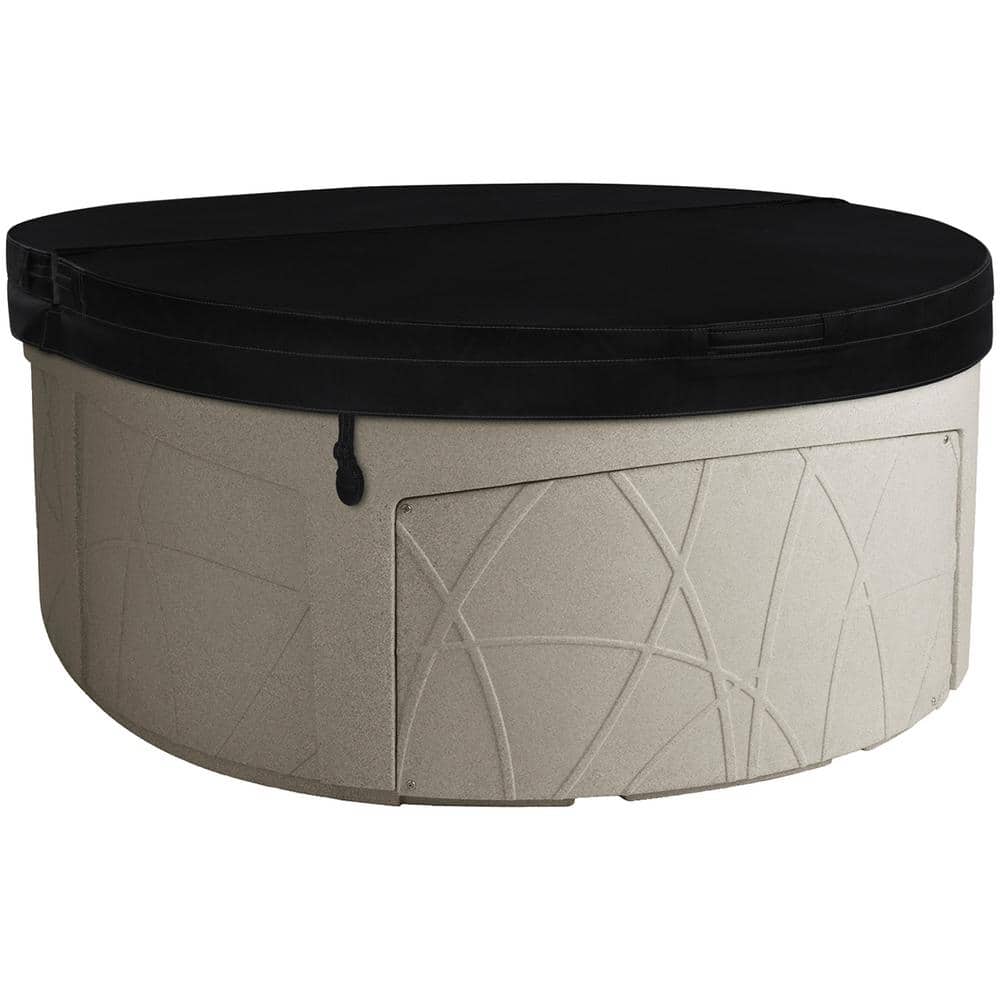 Sand Circular 4-Person 13-Jet Plug and Play Hot Tub