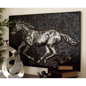 Grey Metal Traditional Wall Art 26 in. x 38 in.