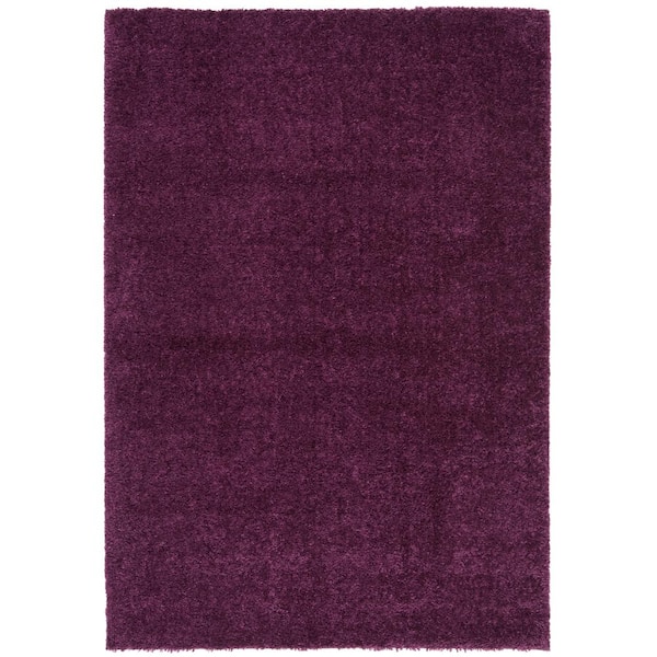 SAFAVIEH August Shag Purple Doormat 3 ft. x 5 ft. Solid Area Rug