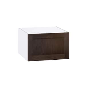 Georgetown 24 in. W x 24 in. D x 15 in. H Assembled Wall Bridge Kitchen Cabinet in Chestnut with Lift Up Door