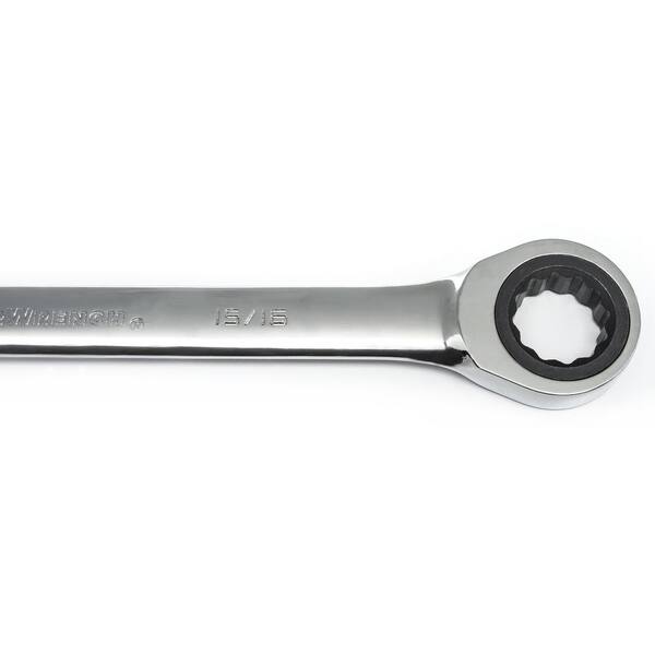 New GearWrench SAE/Inch 1/4"-3/4" Flat Full Polish Ratcheting Combination Wrench 