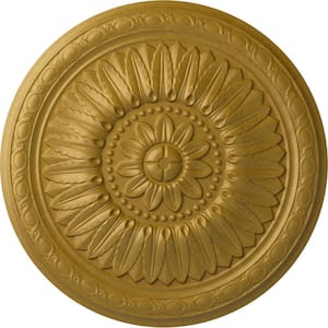 24 in. x 1-5/8 in. Temple Urethane Ceiling (Fits Canopies upto 9-1/4 in.) ,Pharaohs Gold