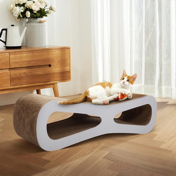 COZIWOW Cat Scratcher Cardboard Lounge Bed with Catnip COZIWOW Cat Scratcher Cardboard Lounge Bed with Catnip
