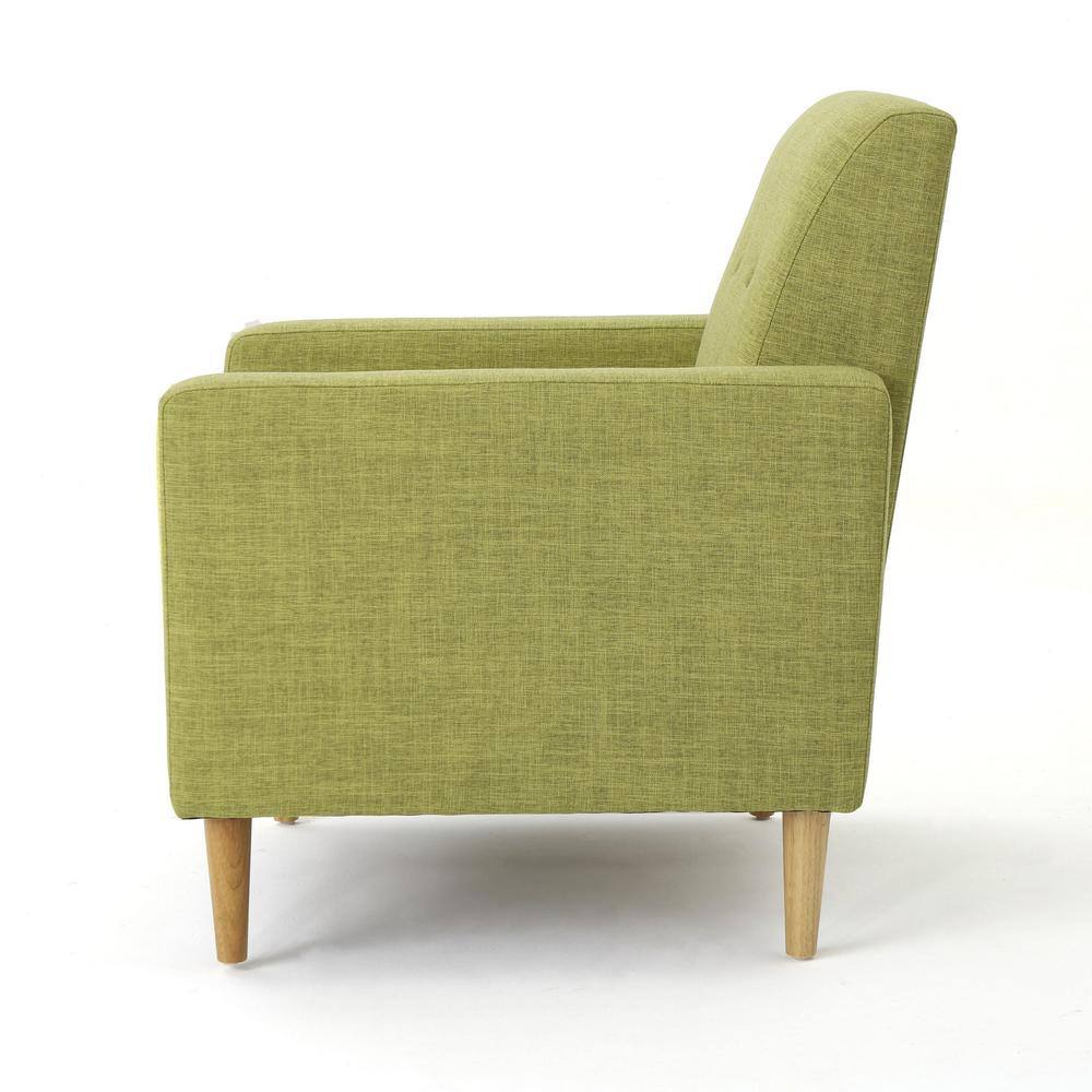 Muted Green Mid Century Modern Fabric Club Chair