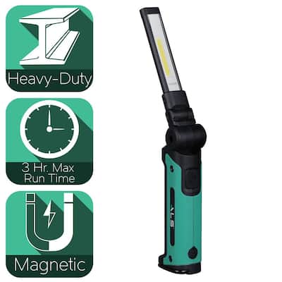 200 Lumens LED Rechargeable Ultra-Thin Foldable Work Light with Integrated Handing Hook