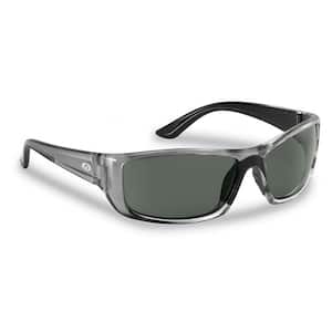 Buchanan Polarized Sunglasses Crystal Gunmetal Frame with Smoke Lens