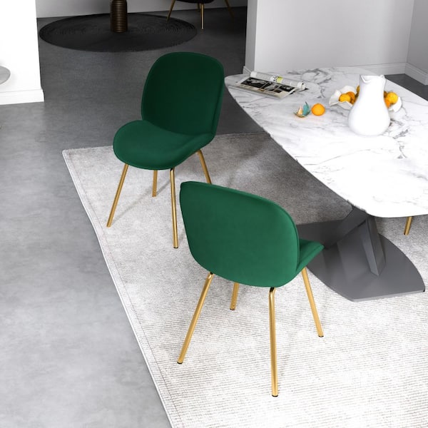 Ashcroft Furniture Co Leandro Green Velvet Cute Dining Room and