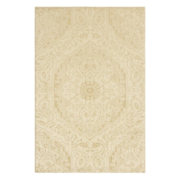 Mohawk Home Francesca Cream 6 ft. 6 in. x 9 ft. 6 in. Shag Area Rug