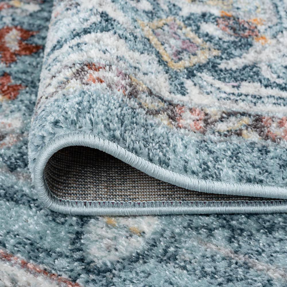Veranda 5' x 7' Gray Blue Synthetic Rectangular Rug