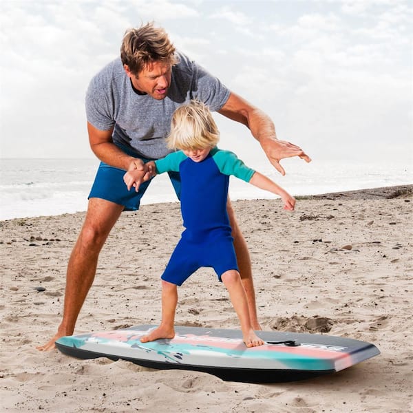 37 in. Multi-Color EPS Core XPE Deck HDPE Bottom Crescent Tail Light-Weight Surfboards