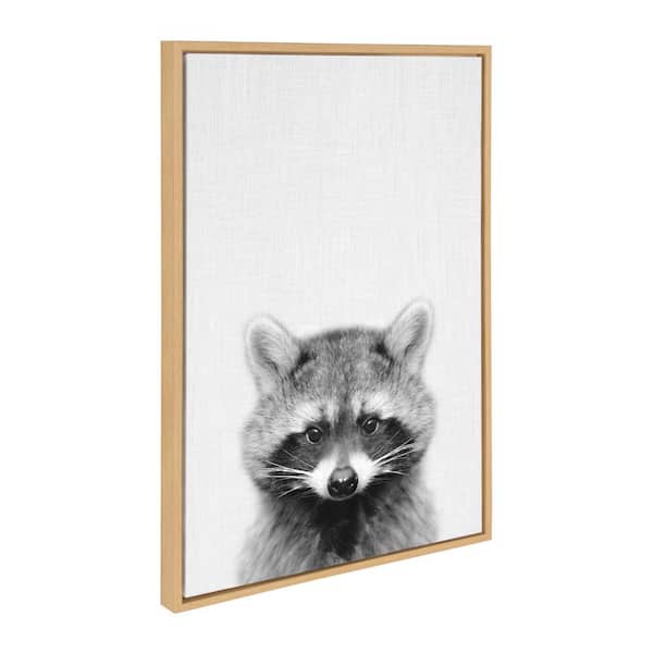 Sylvie "Raccoon" by Tai Prints Framed Canvas Wall Art