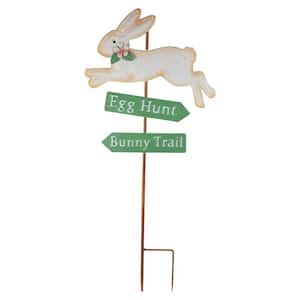 25.5 ft. Easter Egg Hunt and Bunny Trail Outdoor Metal Spring Yard Stake