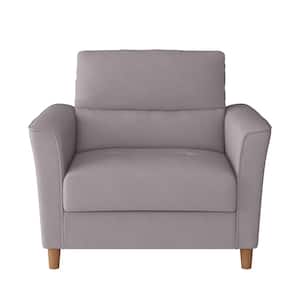 Georgia Light Gray Upholstered Accent Chair and A Half