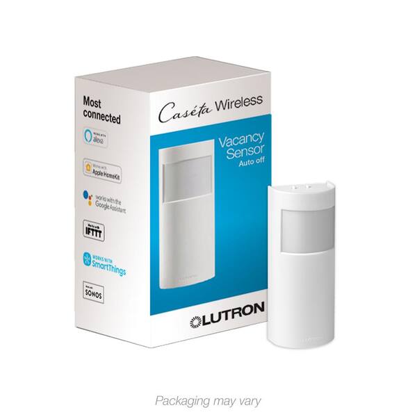 Lutron Caseta Motion Sensor Vacancy-Only, Works with Alexa and the Google Assistant White