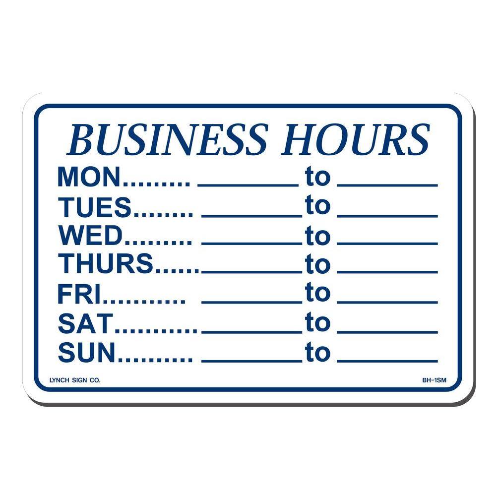 10 in. x 7 in. Business Hours Daily Sign Printed on More Durable, Thicker, Longer Lasting Styrene Plastic price history on PriceWatchPro
