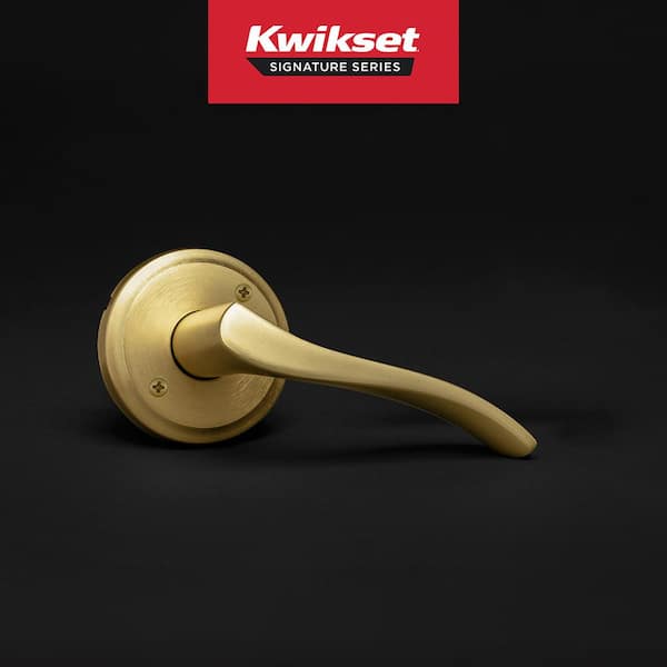 Sedona Satin Brass Half-Dummy Door Handle with Microban Antimicrobial Technology - Right Handed