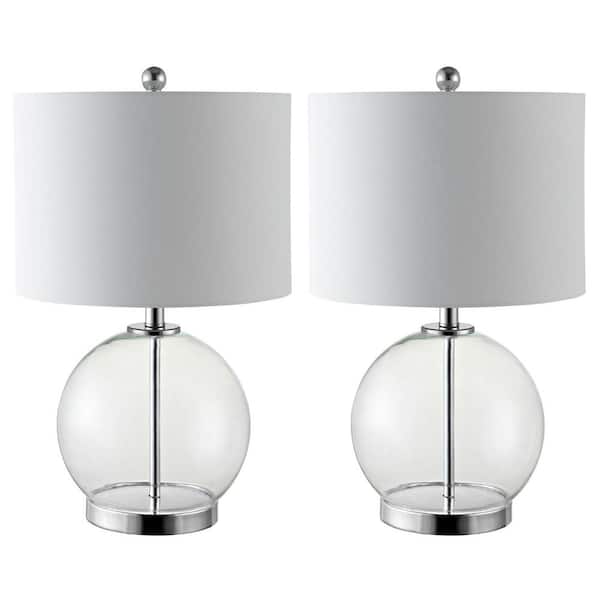 SAFAVIEH Lonni 22.5 in. Clear/Chrome Table Lamp