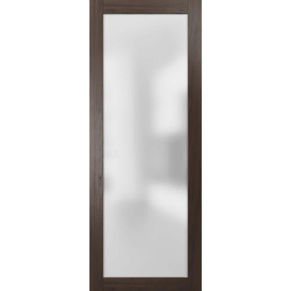 28 in. x 84 in. Solid Wood Frosted Glass Chocolate Ash Interior Door Slab price history on PriceWatchPro