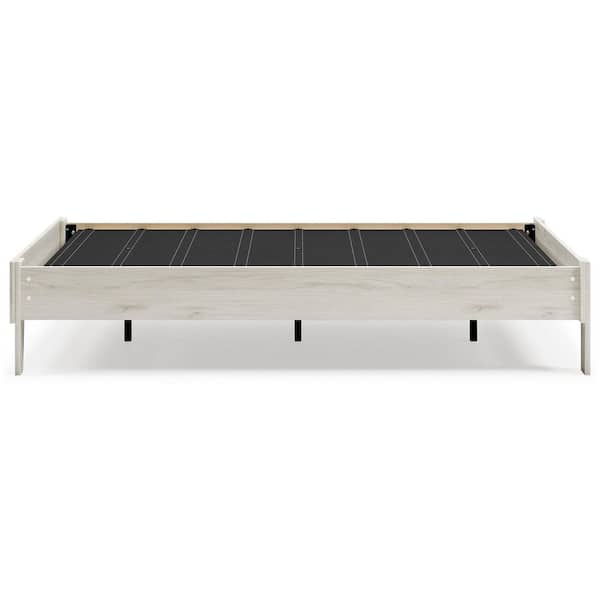 Socalle Gray Wood Frame Queen Platform Bed