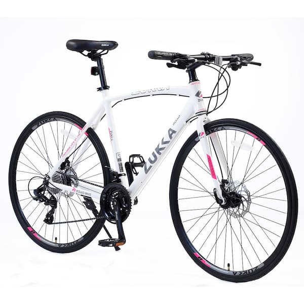 Zeus & Ruta 28 in. 24 Speed Hybrid Bike Disc Brake 700C Road Bike For Men Women ft. s City Bicycle