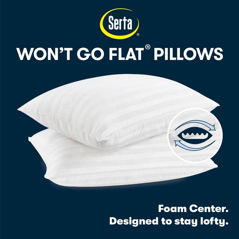 Serta White Hypoallergenic Latex Foam Standard/Queen Pillows Set