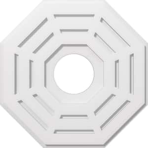 1 in. P X 8-3/4 in. C X 22 in. OD X 6 in. ID Westin Architectural Grade PVC Contemporary Ceiling Medallion