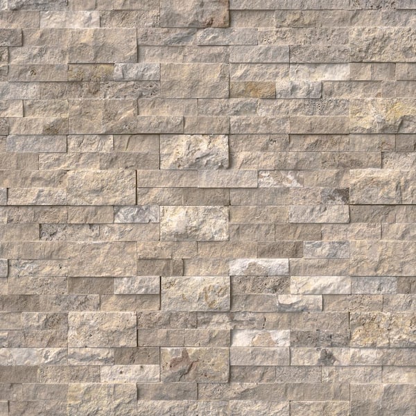 MSI Take Home Tile Sample - Philadelphia Ledger Panel 4 in. x 4 in. Natural Travertine Wall Tile
