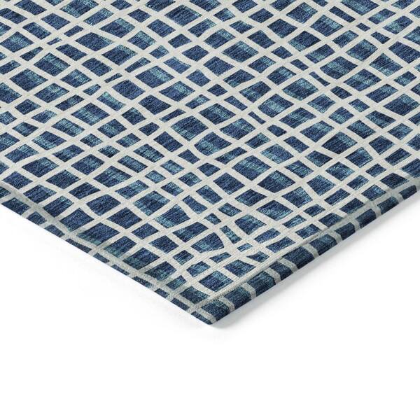 Chantille Machine Washable Indoor/Outdoor Abstract ACN729 Navy 2 ft. 6 in. x 3 ft. 10 in. Area Rug