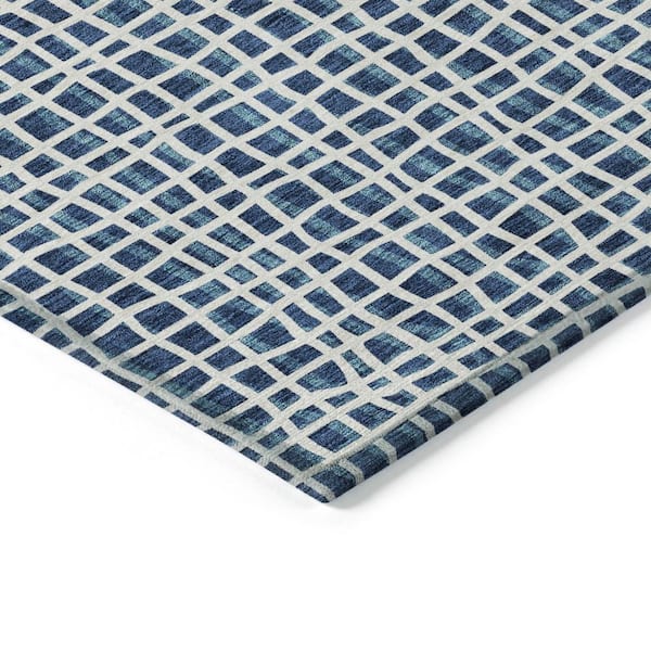 Chantille Machine Washable Indoor/Outdoor Abstract ACN729 Navy 3 ft. x 5 ft. Area Rug