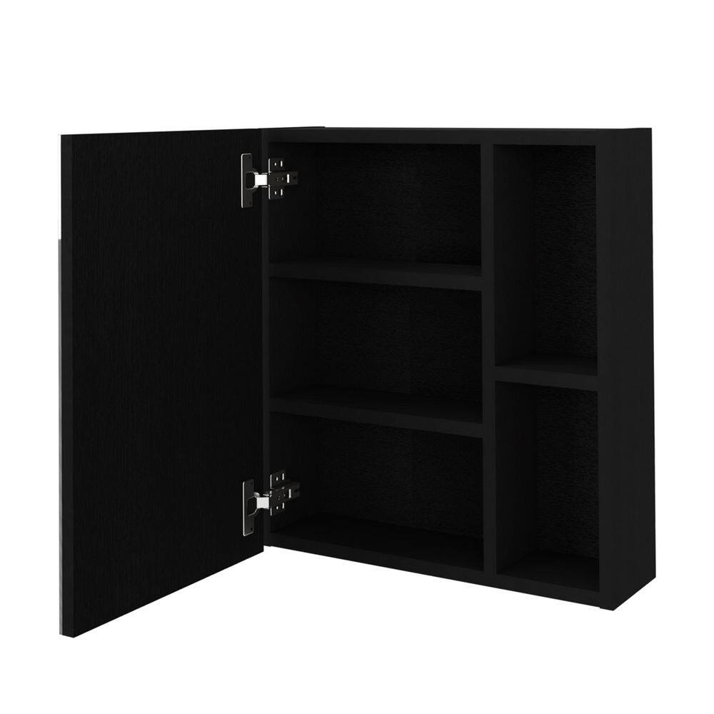 Avex Black 17.7 in. W x 19.5 in. H Rectangular Particle Board Medicine Cabinet with Mirror price history on PriceWatchPro