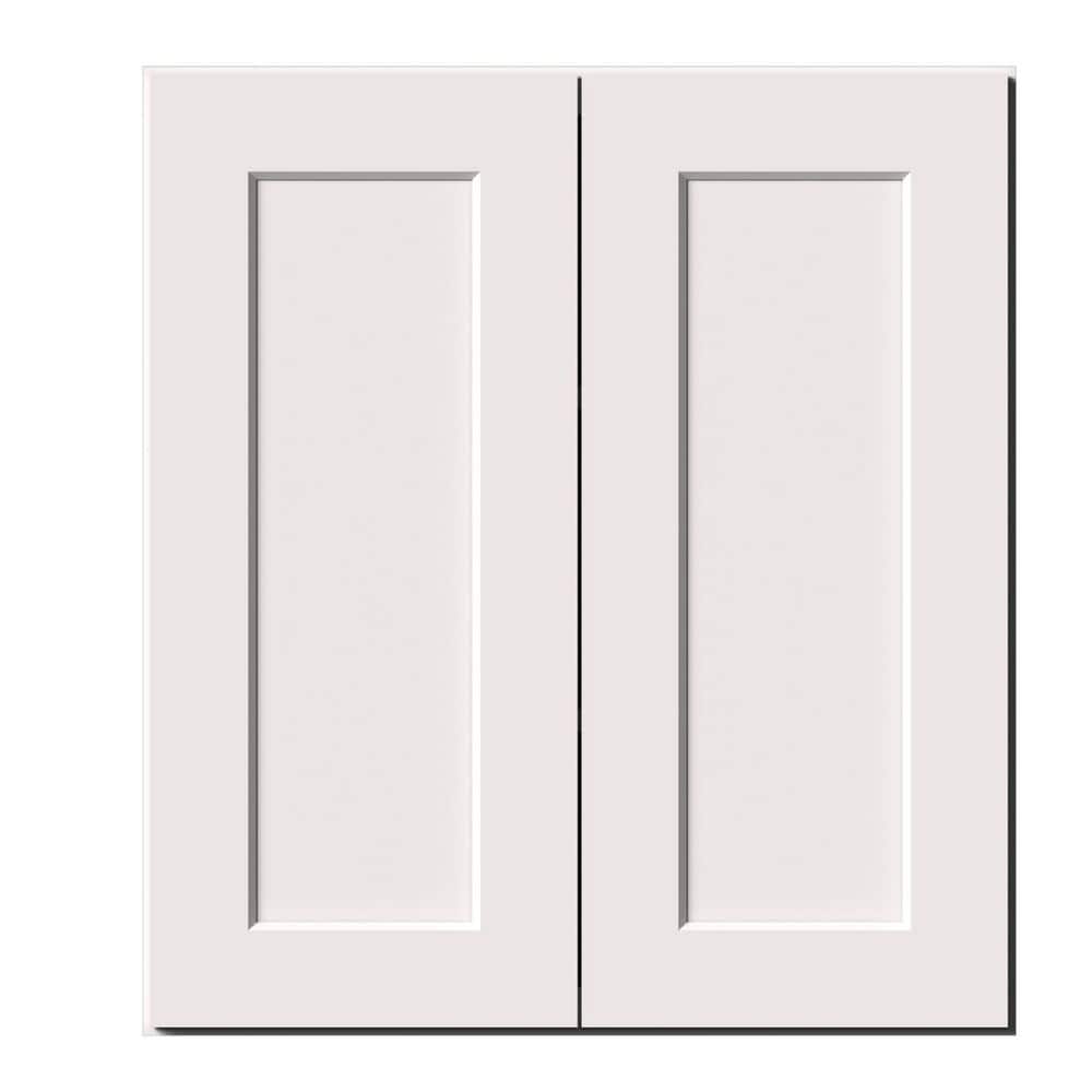27 in. W x 12 in. D x 30 in. H RTA Solid Wood Shaker Wall Kitchen Cabinet in White With Double Doors and Shelves price history on PriceWatchPro