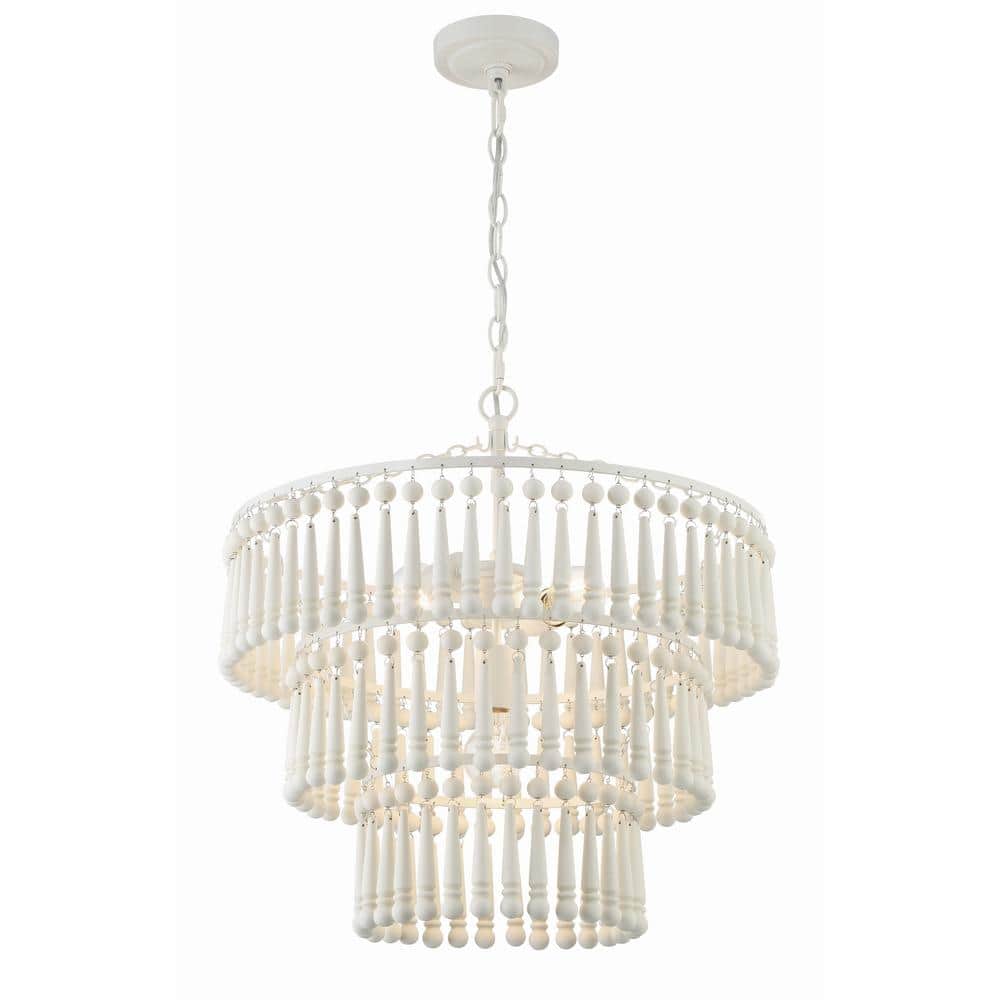 Tiana 3-Light Matte White Tiered Pendant Light price history on PriceWatchPro