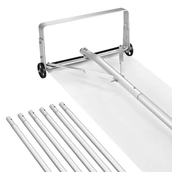Snow Roof Rake, 18.5 in. Aluminum Blade, 5.2-30 ft. Adjustable Roof Snow Scraper with Wheels and Slide