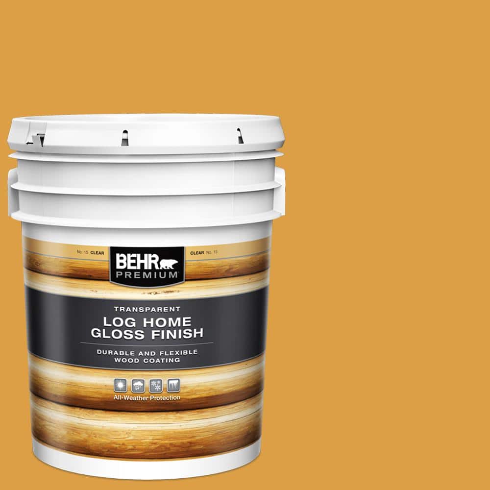 BEHR PREMIUM 5 gal. Clear Gloss Finish Log Home 01505 The Home Depot