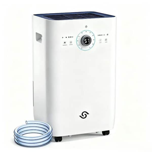120 pt. 7500 sq. ft. Quiet Portable Dehumidifier in. White with Built-in Pump, Auto Defrost, Clothes Dry for Home/Office