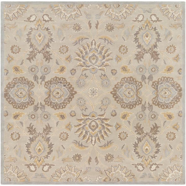 Livabliss Cambrai Light Grey Oriental 8 ft. x 8 ft. Indoor Square Rug