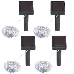 Everyday Outdoor 20 ft. Multi-color Solar Micro Bulb LED String Light with 100-Lights (4-Pack)