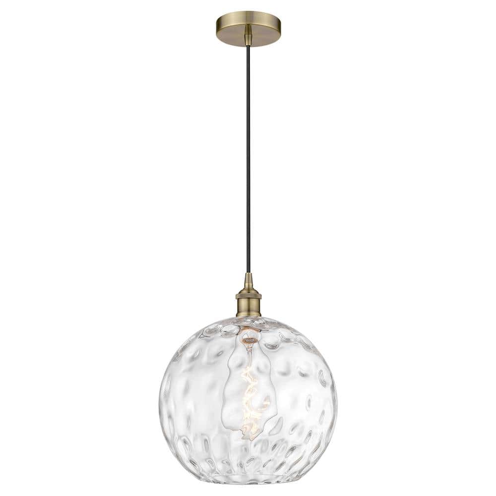 Edison Mini Globe Antique Brass 1-Light Pendant