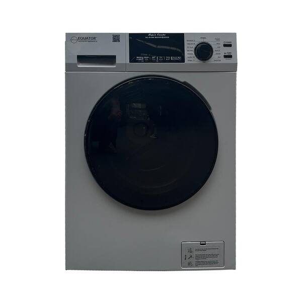 EQUATOR ADVANCED Appliances 1.62 cu.ft. Pet Compact 110V Vented/Ventless 15 lbs Sani Washer Dryer Combo 1400 RPM in Silver