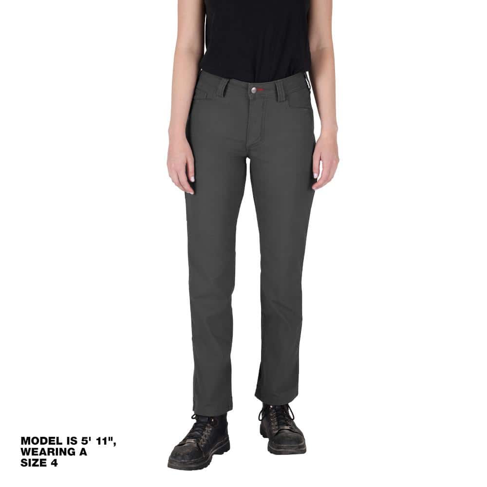 Milwaukee Women's Size 12 Gray Cotton/Polyester Work Pants with 7