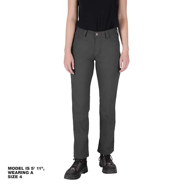 Women's Size 18 Gray Cotton/Polyester Work Pants with 7 Pockets