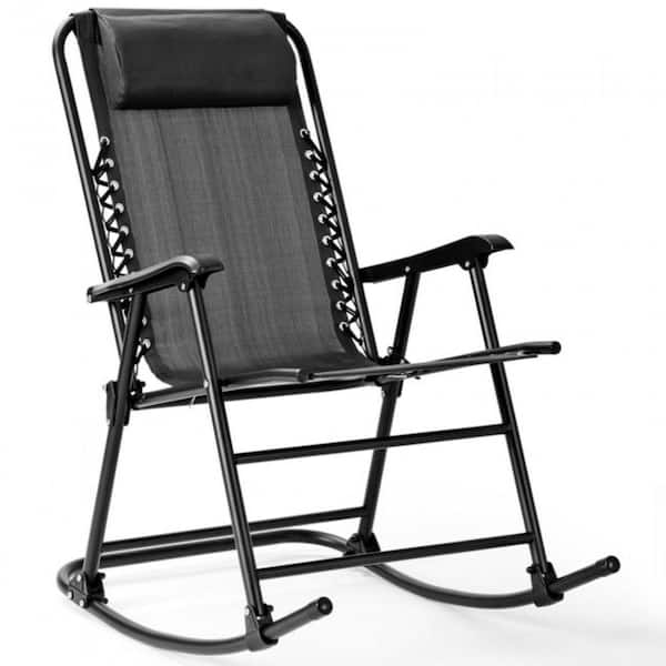 cenadinz Folding Metal Outdoor Rocking Chair
