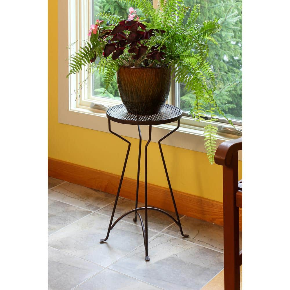 24" Roman Bronze Wrought Iron Capri Plant Stand