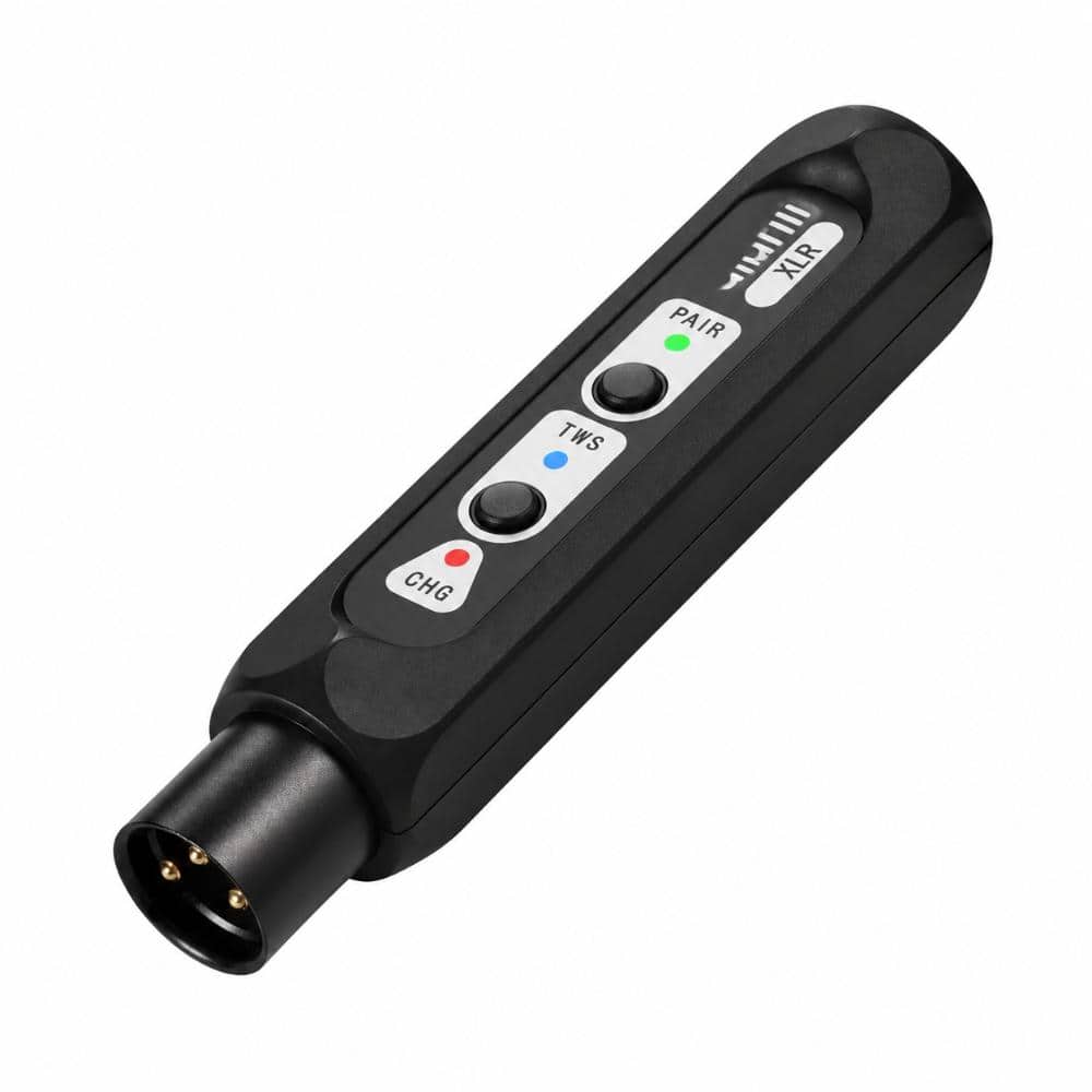 PBTEK Portable XLR Bluetooth 5.1 Audio Mixer Music Receiver with USB C DAC in Black Single Unit Mixers