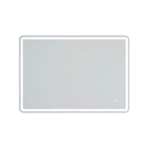40 in. W x 28 in. H Large Rectangular Frameless Wall-Mount Anti-Fog Bluetooth LED Light Bathroom Vanity Mirror